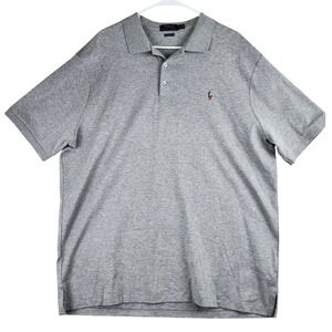 Polo Ralph Lauren Classic Fit Polo Shirt Mens XL Grey Short Sleeve Preppy Basic